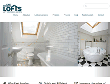 Tablet Screenshot of eastlondonlofts.co.uk